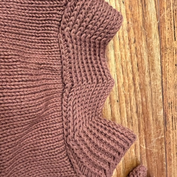 Vintage Pure Handknit Cotton Rust Enlarged Button Cardigan / L/XL - Picture 6 of 9